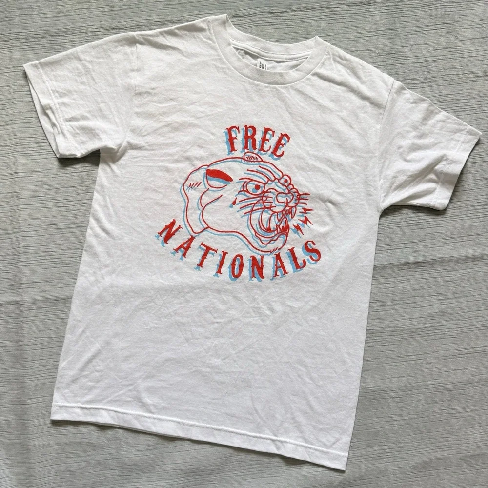 Free Nationals Malibu Tour 2024 Cotton T Shirt American Apparel 1301 White Small